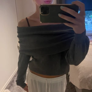 Stickad tröja - Stickad tröja mörk grå