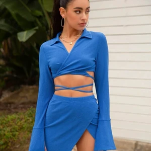 Blått snyggt set - Blått set från SHEIN i storlek M, men mer en S. Sjukt snygg på, men aldrig använd bara prövad. 