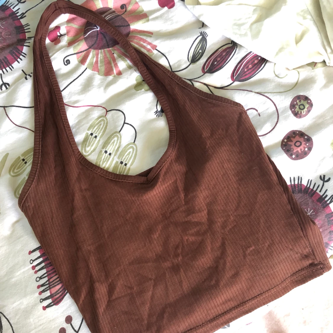 Brun halterneck topp - 91