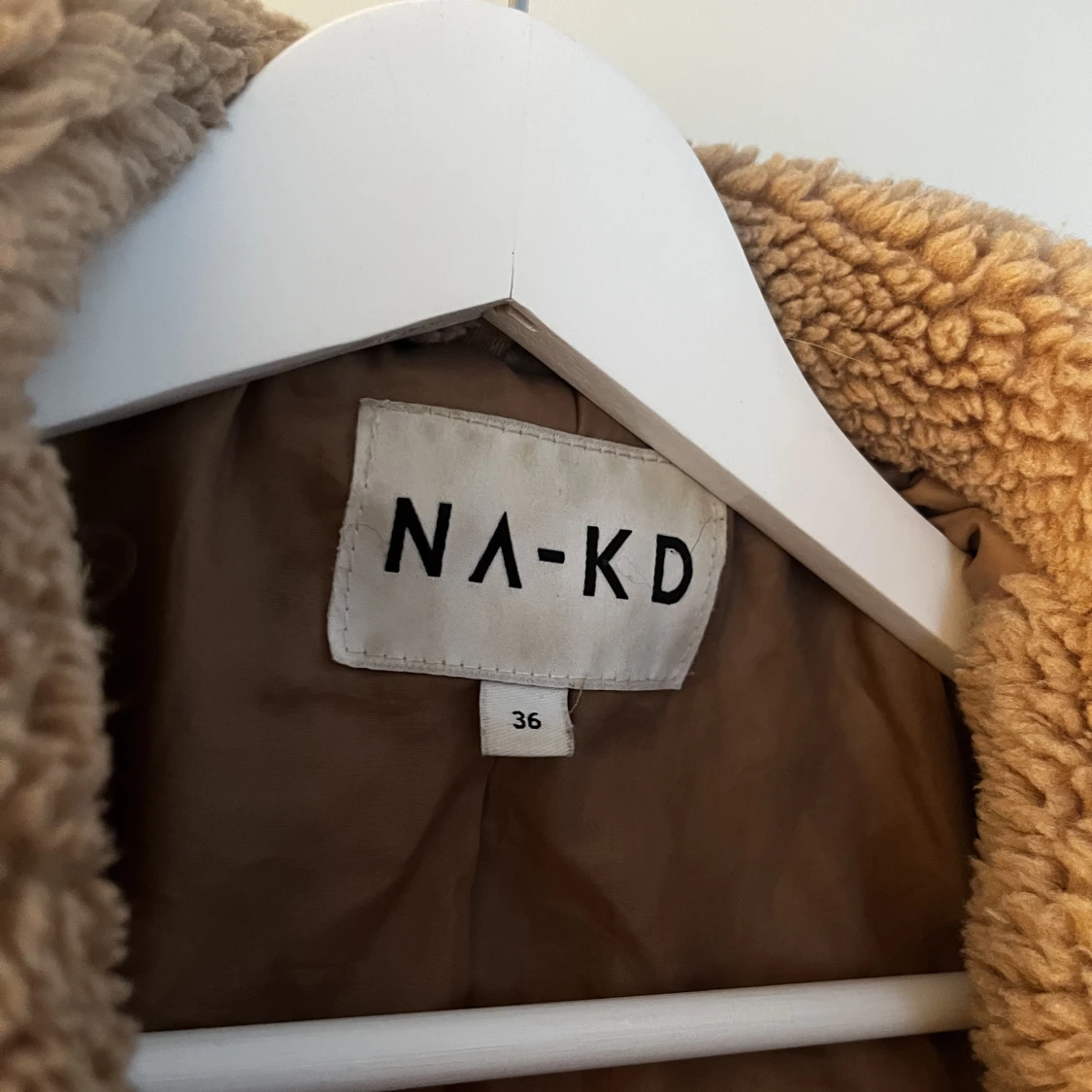 beige teddyjacka - 90