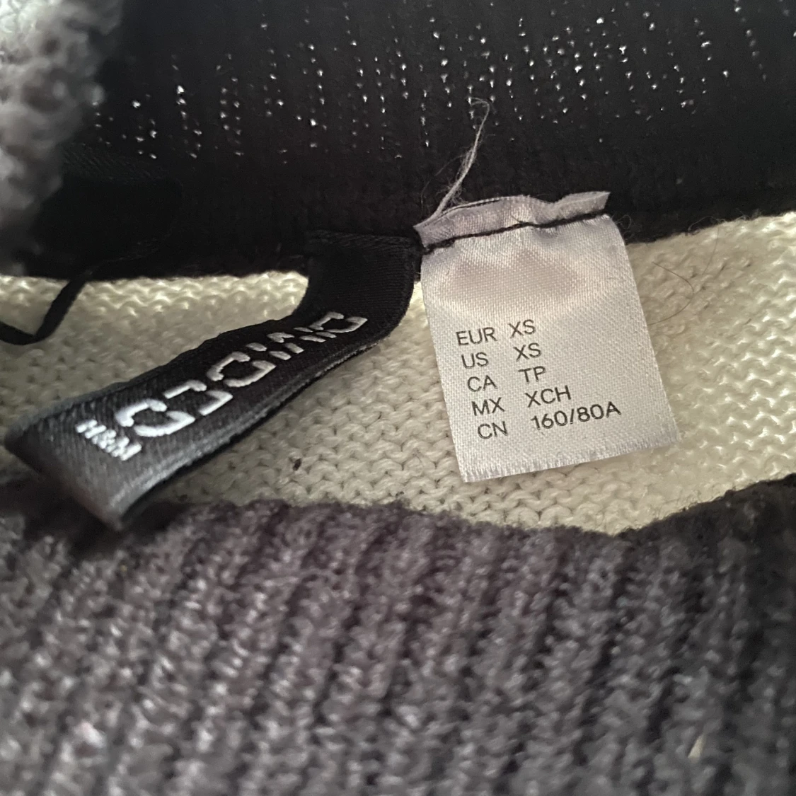 Stickad randig tröja - 90