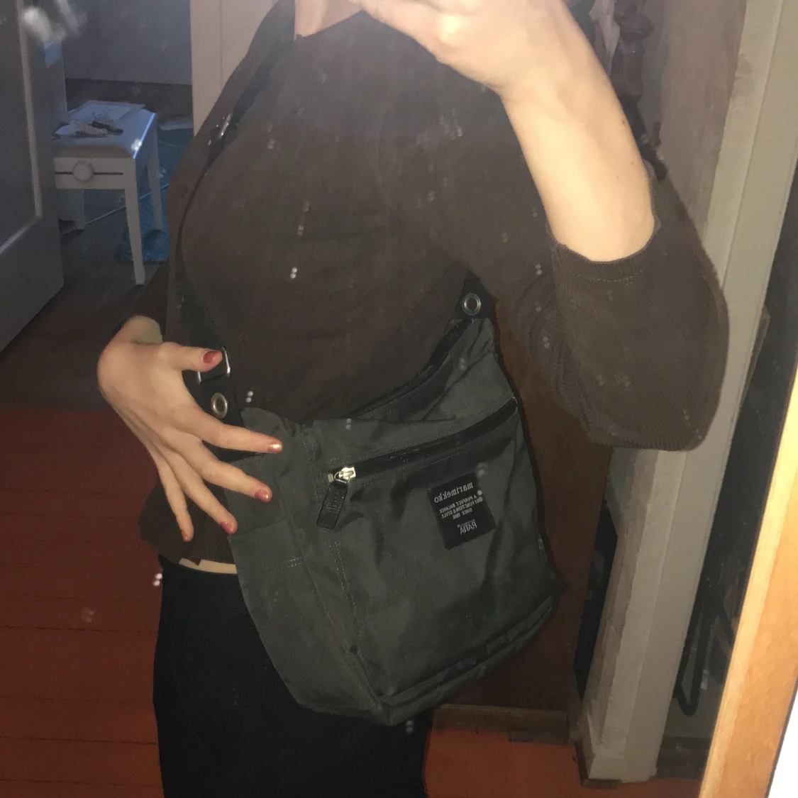 Marimekko grå axelremsväska  - 90