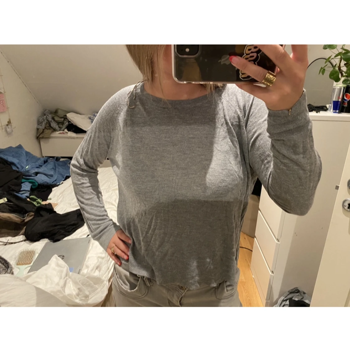 Grå zara tröja  - 90