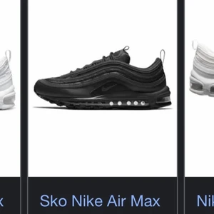 Nike air Max 97 - Säljer mina air max 97 Nike, pga att jag ej använder de. Köpt för 2050 och har använt dd 2-3 gånger så de är ganska fräscha. Växte isär de ganska snabbt så använder ej de längre. Storlek 38,5