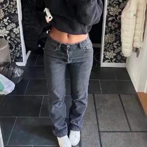 slutsålda Zara jeans i modellen midwaist straight. Säljer eftersom jag blev lurad på plick på fel modell av jeans (lånade bilder) inga defekter