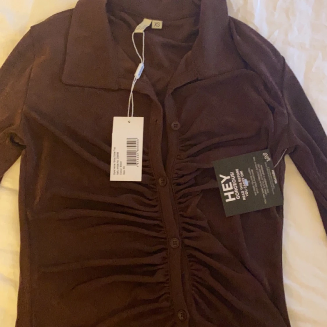 Snygg brun tröja  - 90