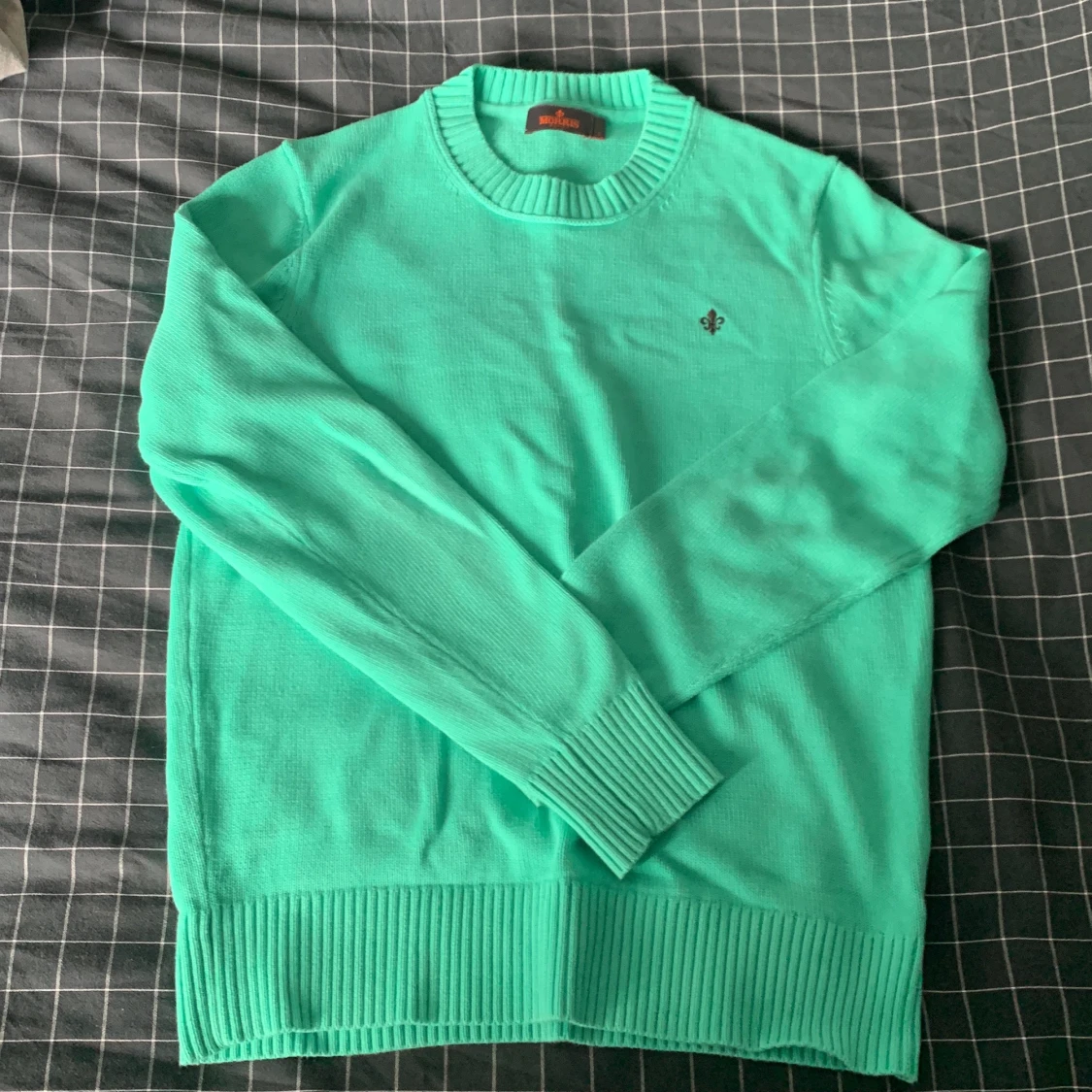 Grön turkos stickad tröja från Morris