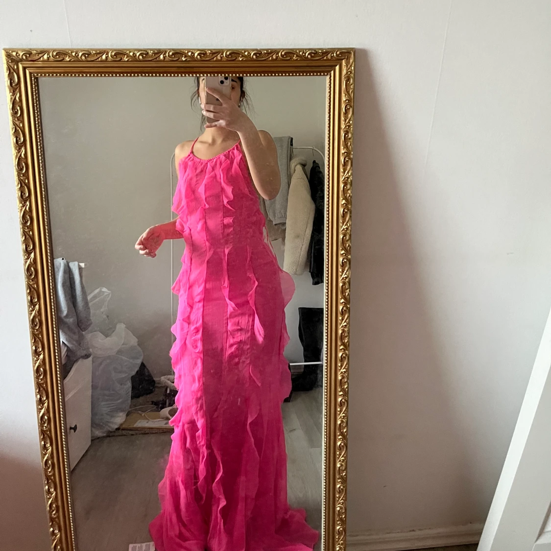 Rosa maxiklänning  - 90