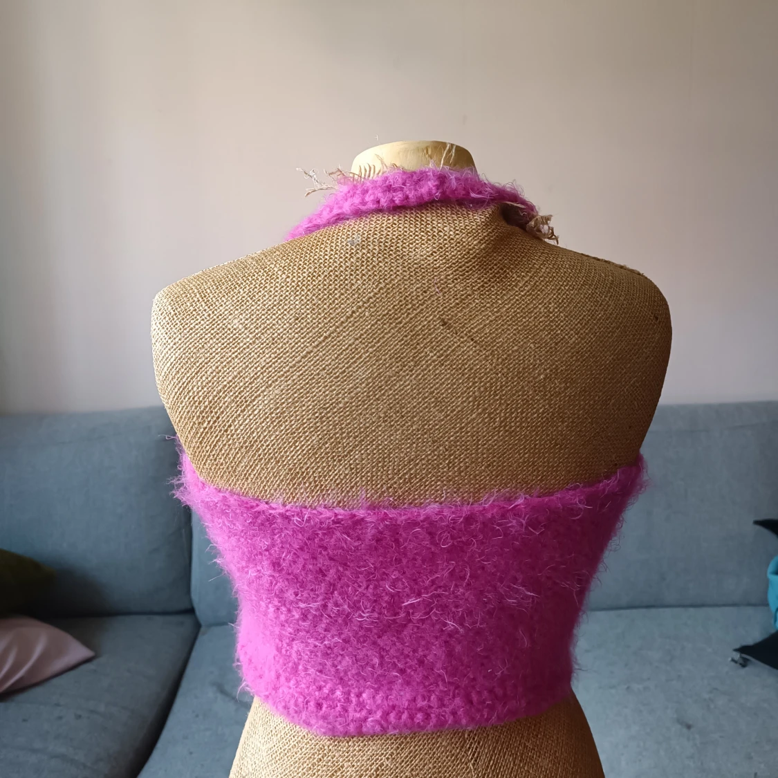 Virkad rosa topp  - 90