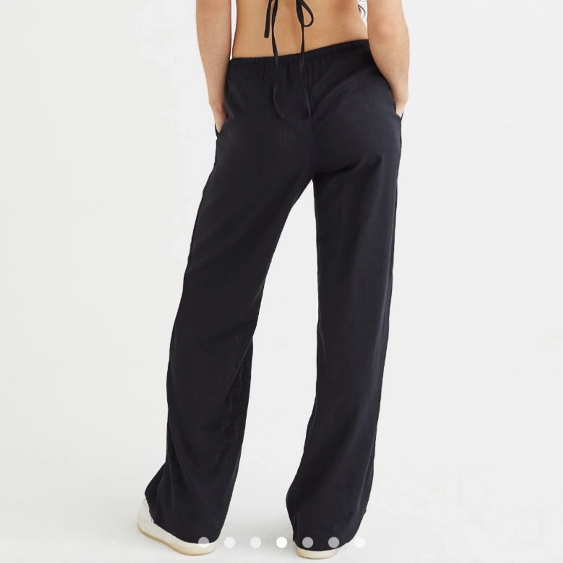 Svarta linnebyxor - 90