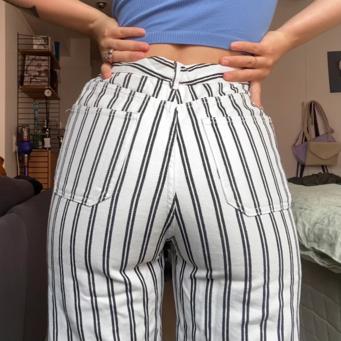 Randigt svartvitt set - 91