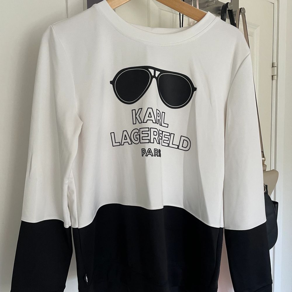 Vit Karl Lagerfeldt Sweater | Plick Second Hand