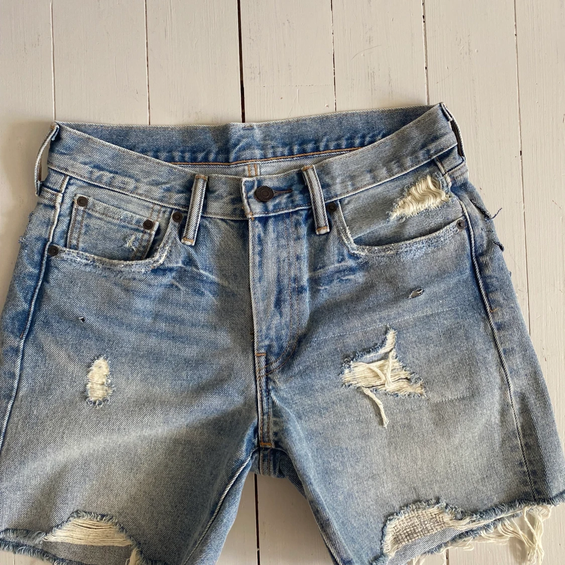 Ljusblåa Midwaisted Levi’s Shorts