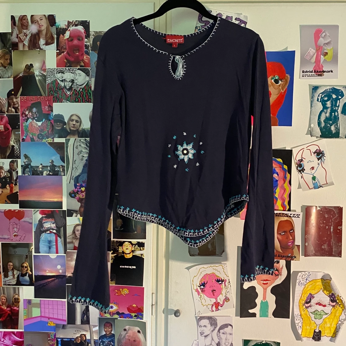 Långärmad tröja med detaljer - 90