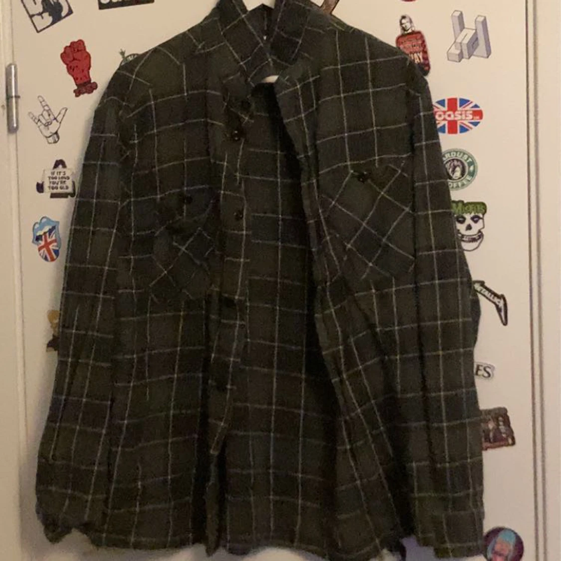 Mörkgrön Flanell L