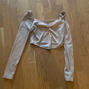 Tröja med spets - Helt ny tröja. Säljs för att dem inte pssar. Den har spets på toppen och är lite croppad. Tycker att den är jätte fin. Den är långärmad.  Priset kan diskuteras 