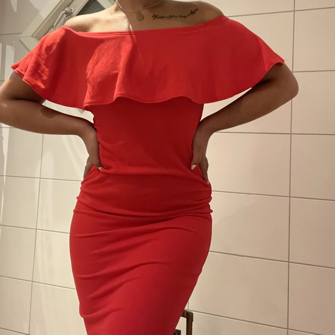 Sexig röd klänning - 90