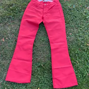 Ett par röda jeans från Passengers. Har behållit dessa i år i hopp om att äntligen komma i dem, men icke! På insidan av brallorna står storleken 30/34 men skulle säga att de är mindre än så. Passar nog en S.
