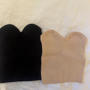 Bandeu toppar - Säljer dessa fina Bandeu toppar (svart från Gina tricot) (beige från bikbok) Säljer då de inte är min stil, endast använda fåtal gånger. Paketpris 200 styckpris 100kr/st
