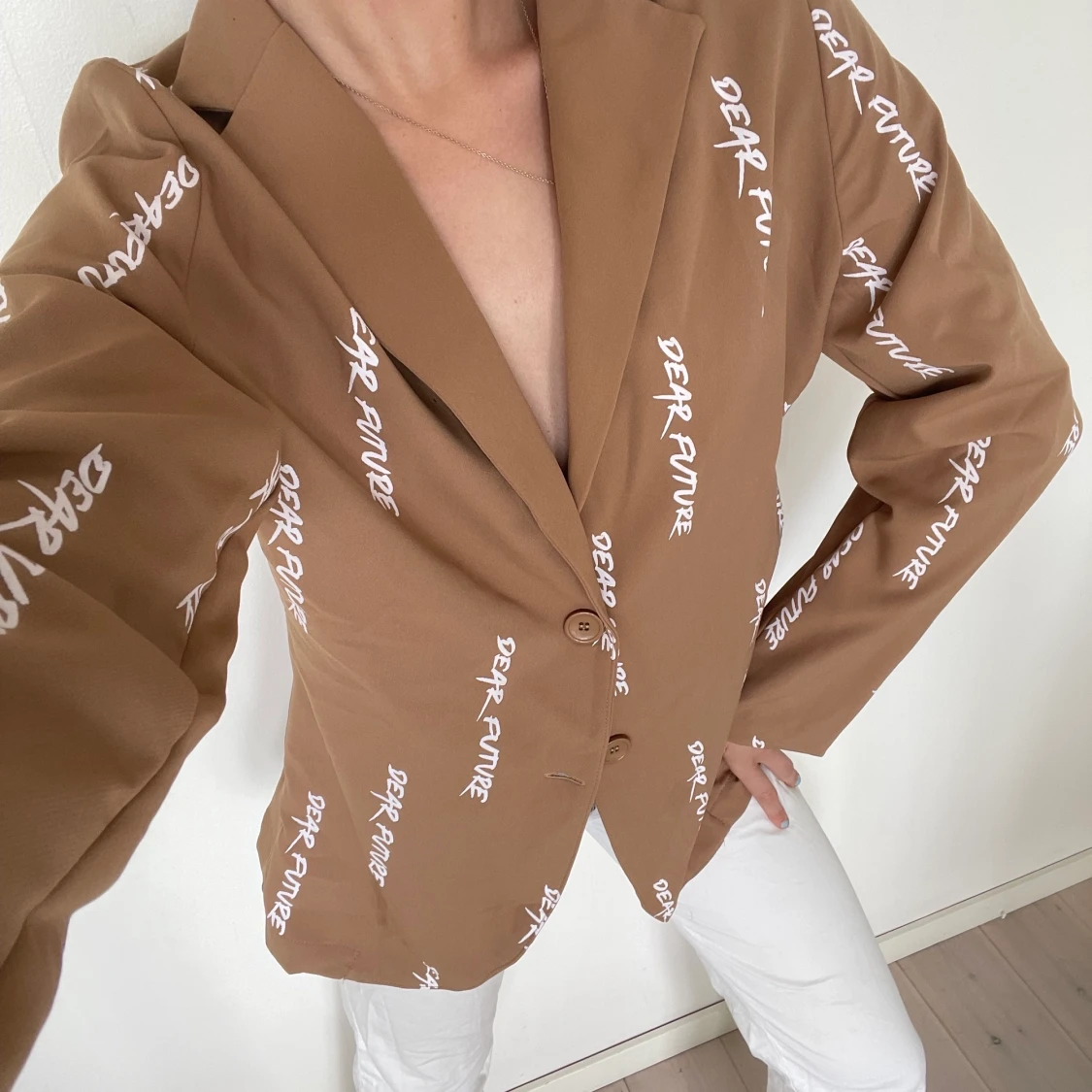 Oversized Brown Blazer - Madlady - 91