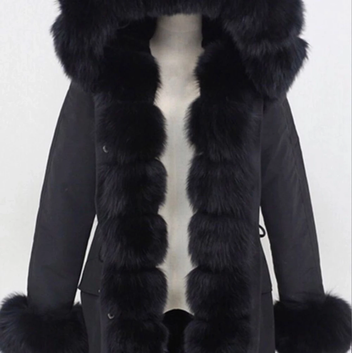 Svart parka jacka - 91