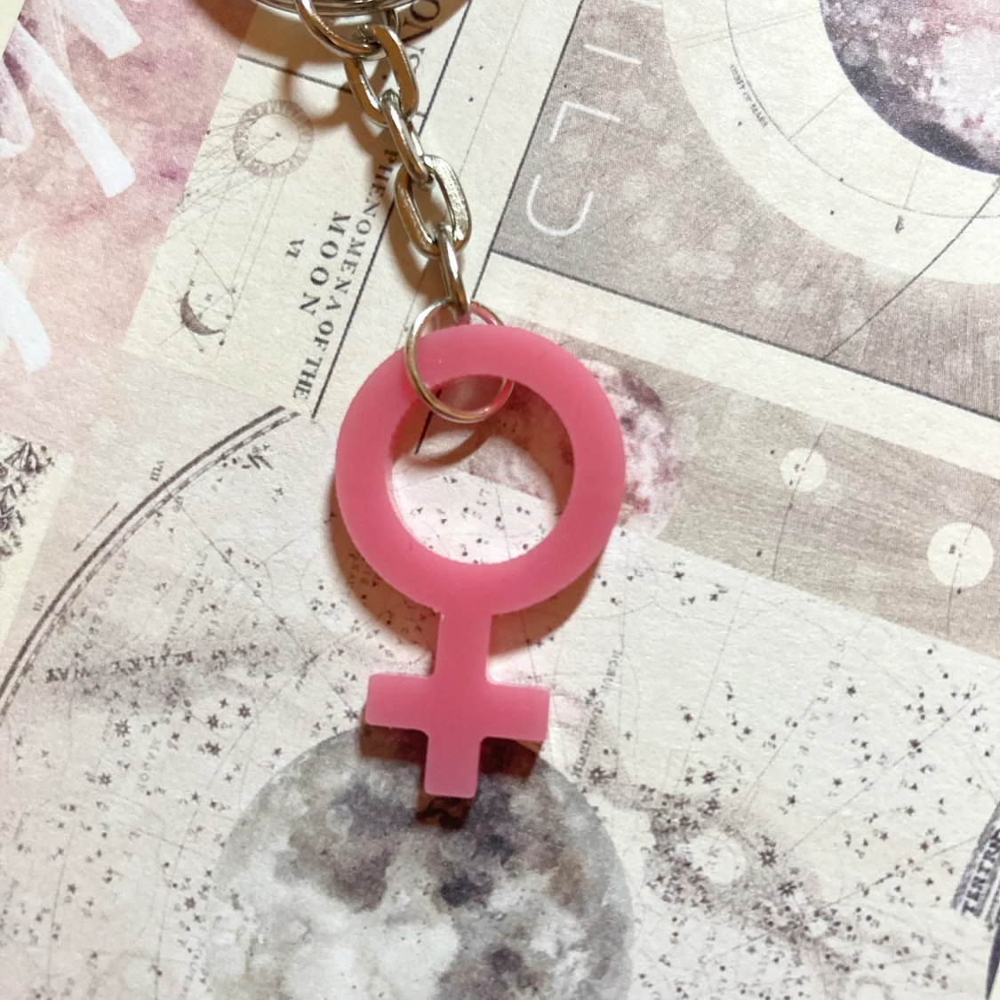 Feminist Nyckelring Rosa