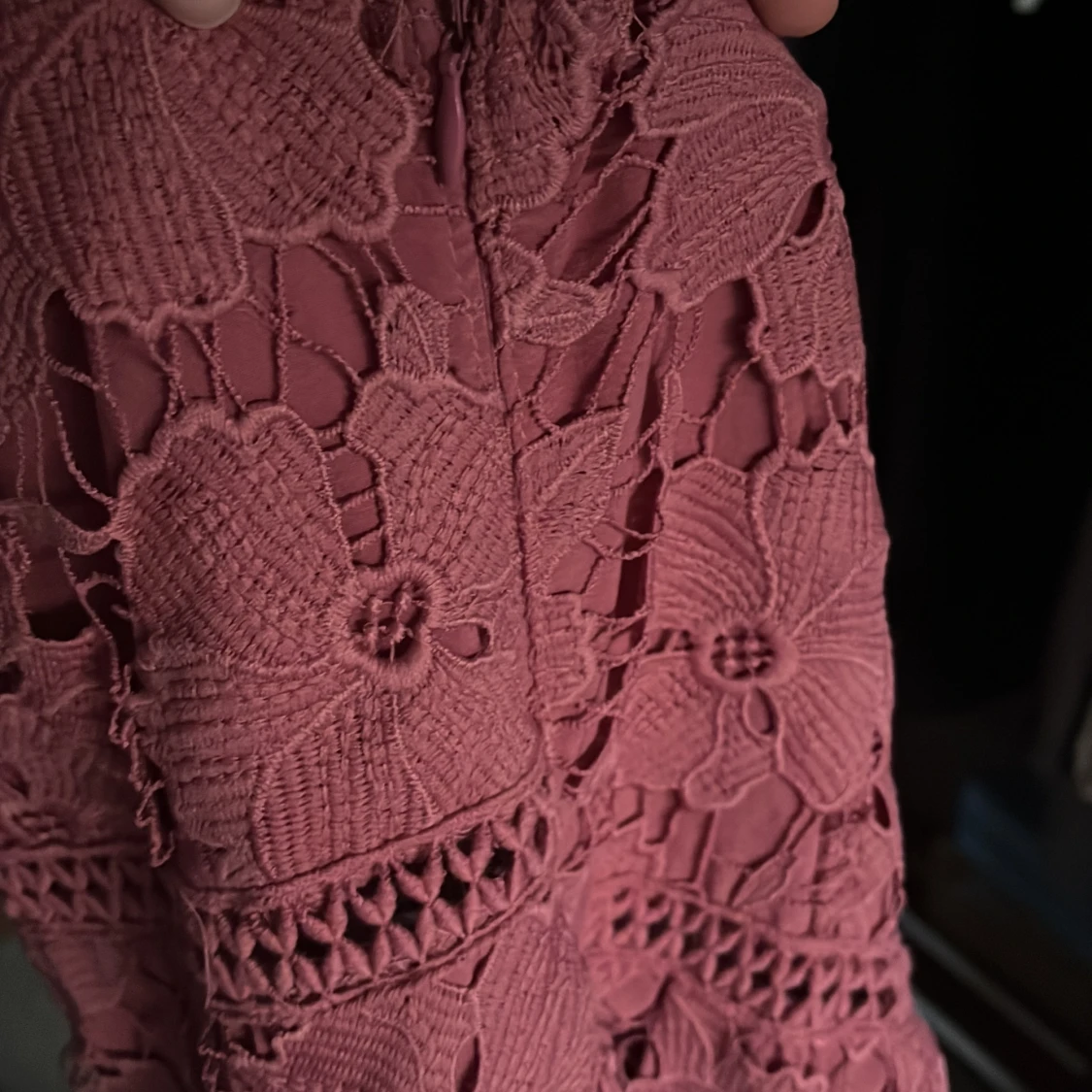 Rosa spets klänning storlek xs  - 90