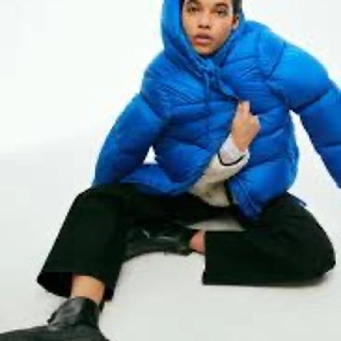 H&M blå pufferjacka XS - 90