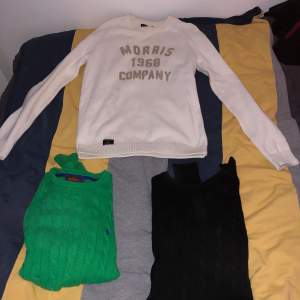 Säljer: Replay jeans storlek 33, Morris tröjor i storlek S. Ralph lauren skjorta i storlek S. Skriv om du är intresserad av att köpa något av detta. Mvh Isak 