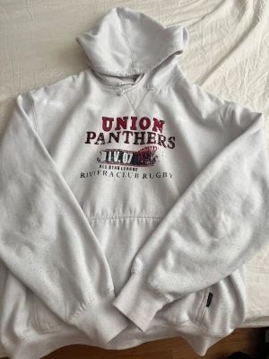 Hoodie - Hoodie i storlek m, inga hål och den e hel. Texten är menad att vara sliten