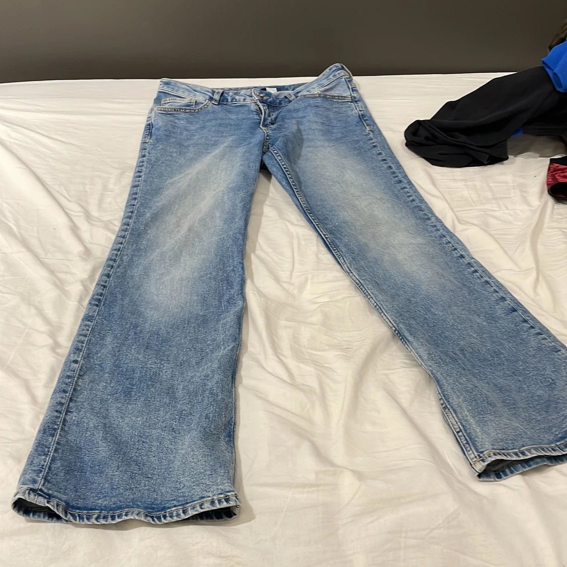 Lågmidjade h&m jeans blå