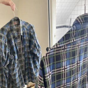 Flanellskjorta - Skön grön och blå oversized flanellskjorta