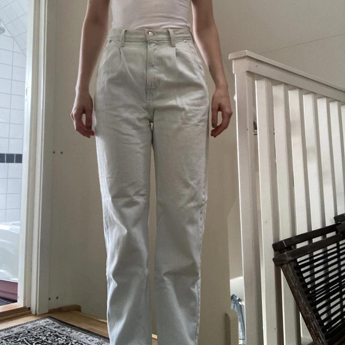 Ljusblåa jeans - 90