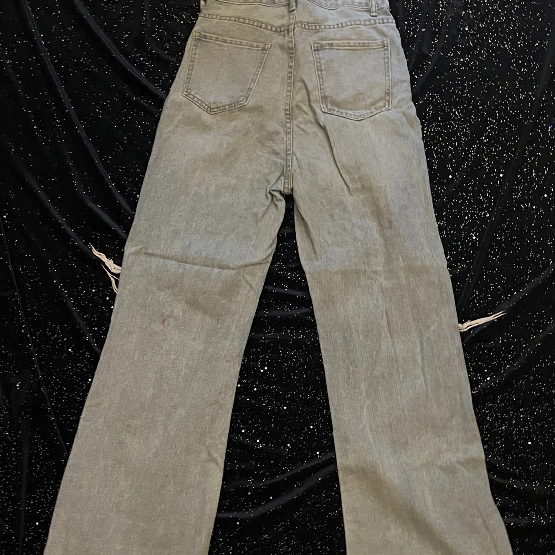 wide ripped high waist jeans - 90