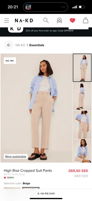 Beiga kostymbyxor - Nyskick, aldrig använda  