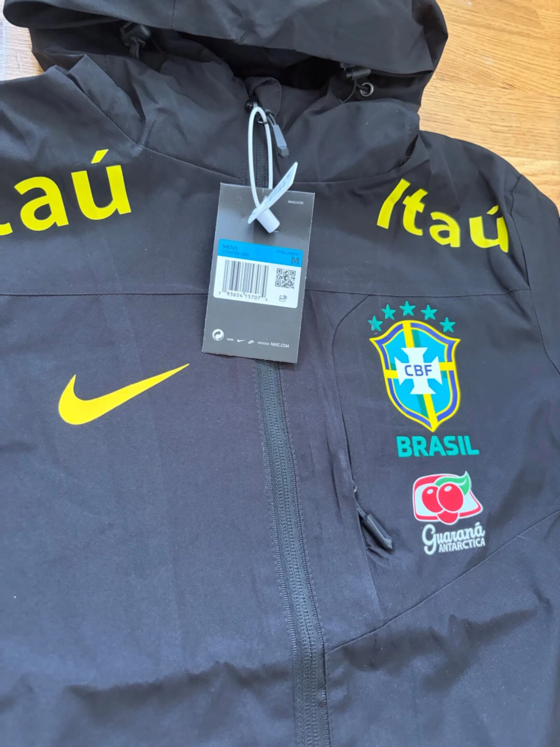 Svart Brasil Nike vindjacka med huva - 2