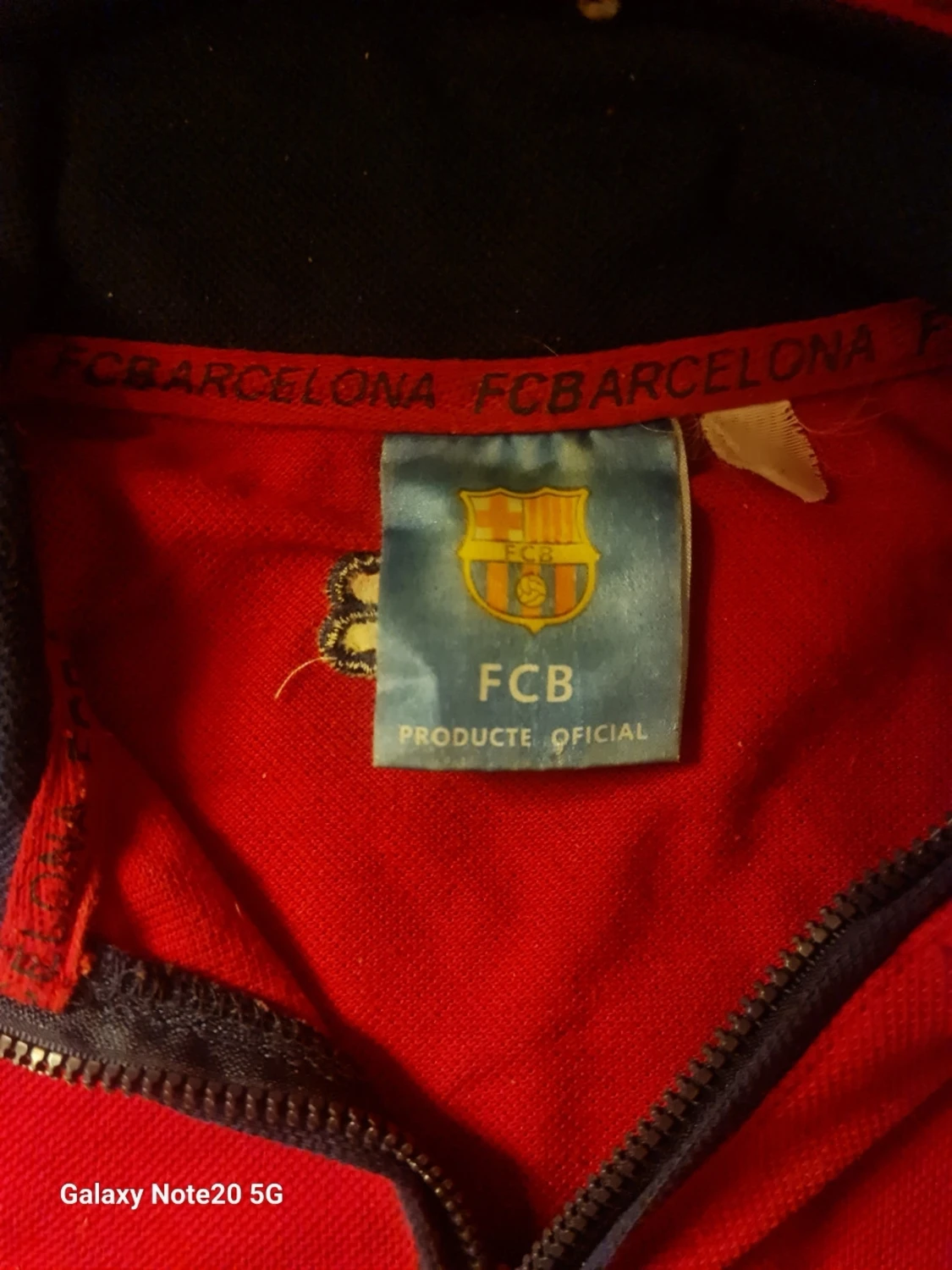 Röd FCB Barcelona topp med dragkedja - 1