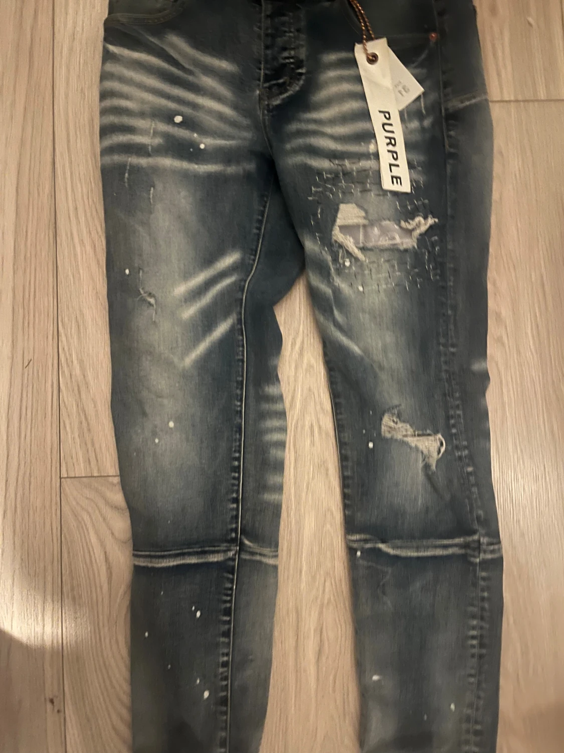 Purple Brand skinny jeans med slitningar - 1