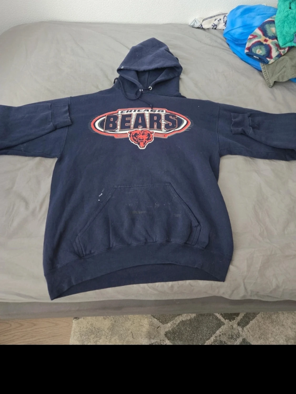 Mörkblå Chicago Bears hoodie - 1