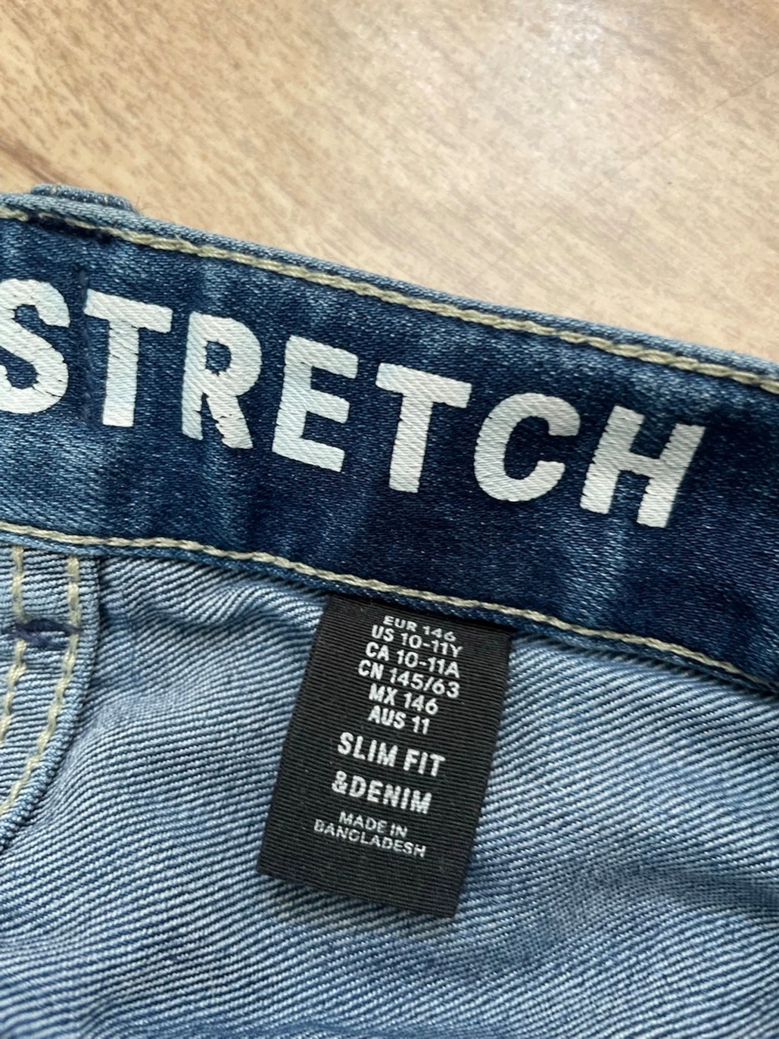 Blå slim fit jeans med stretch - 2