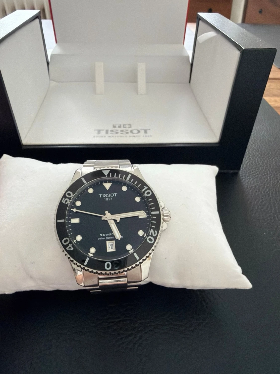 Tissot Seastar svart klocka stål - 1