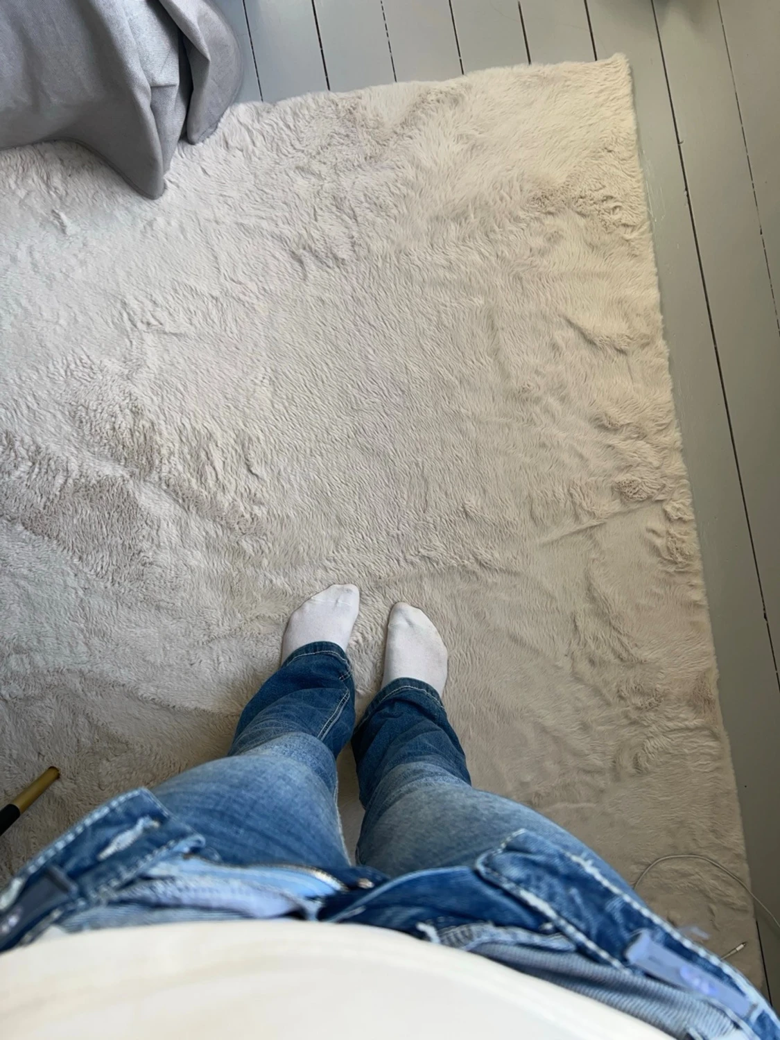 Blåa bootcut jeans - 3
