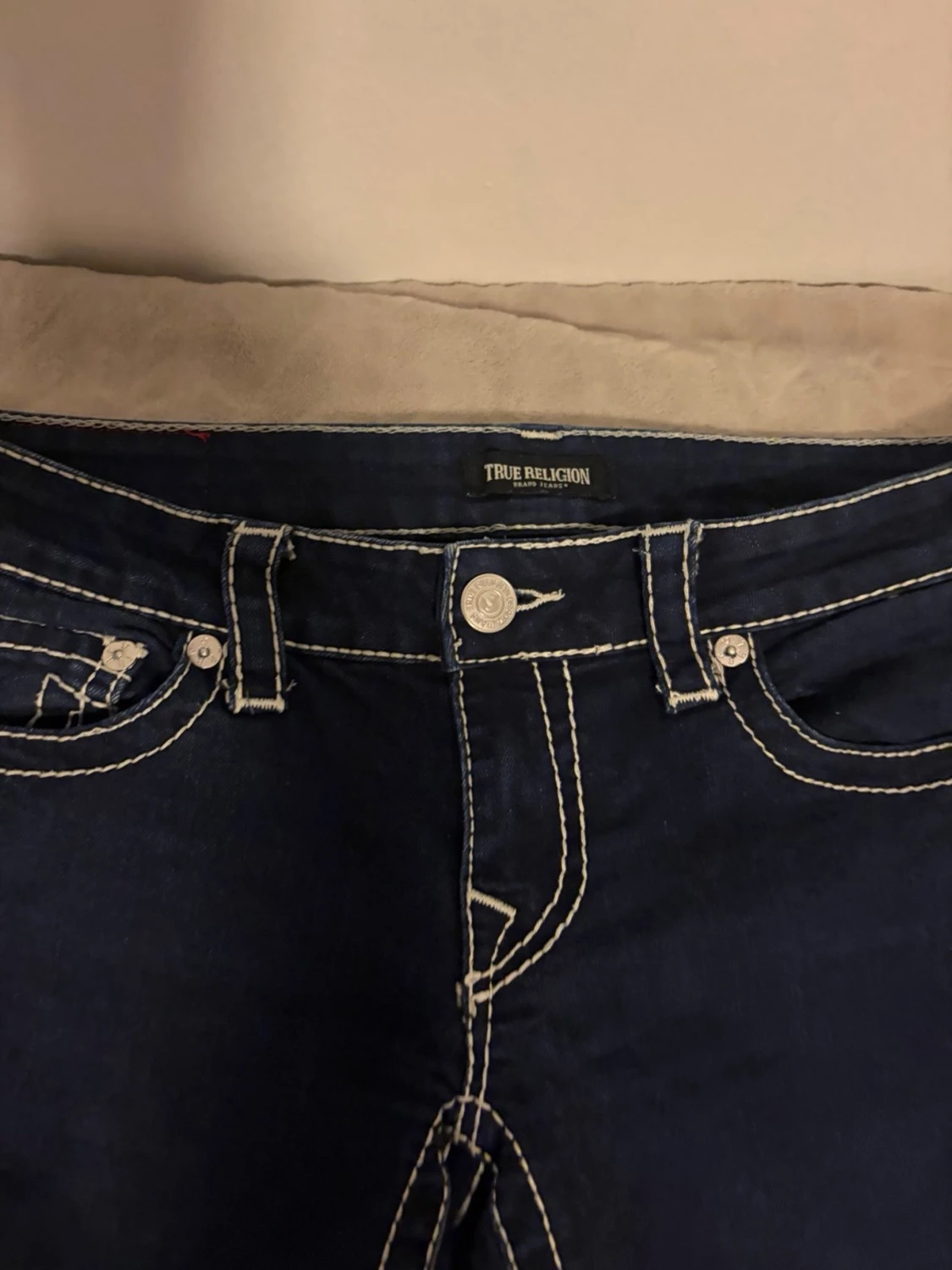 Mörkblå bootcut jeans True Religion - 1