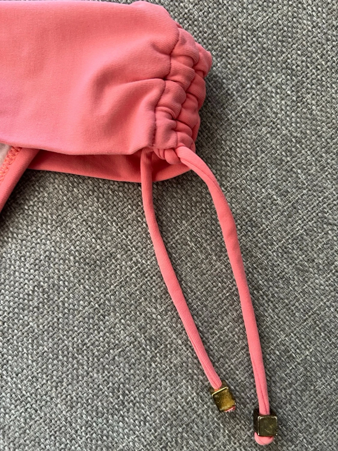 Rosa bikiniunderdel med snörning - 3