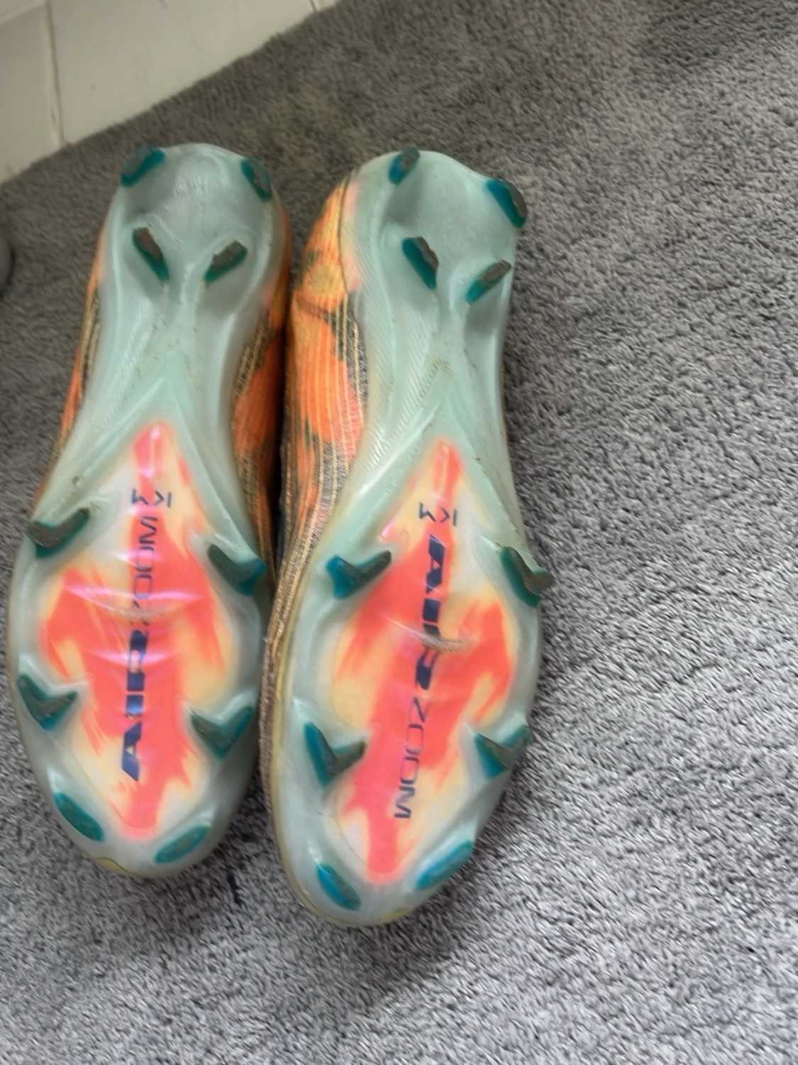 Nike fotbollsskor Air Zoom orange/blå - 1