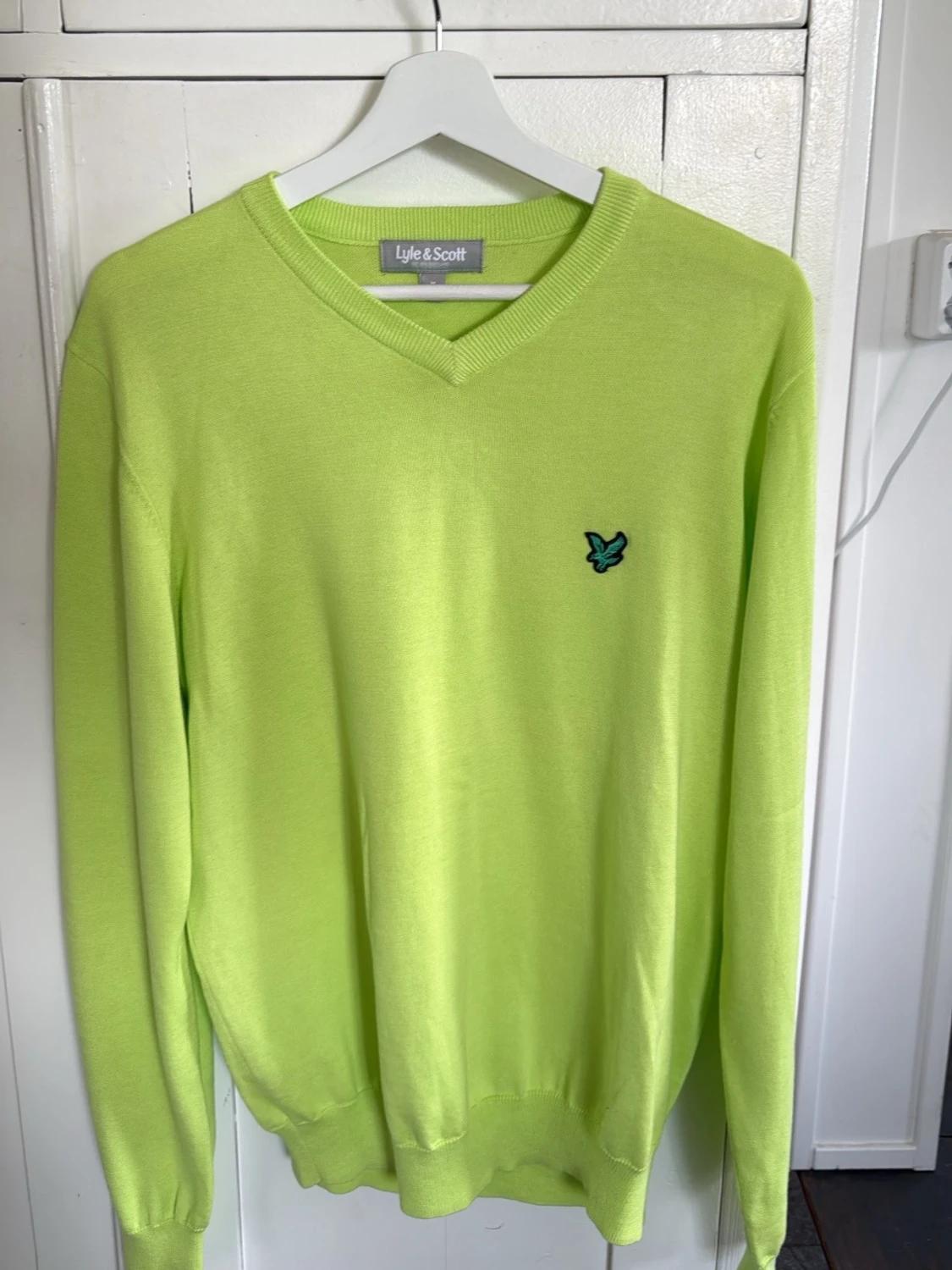Ljusgrön stickad tröja Lyle & Scott