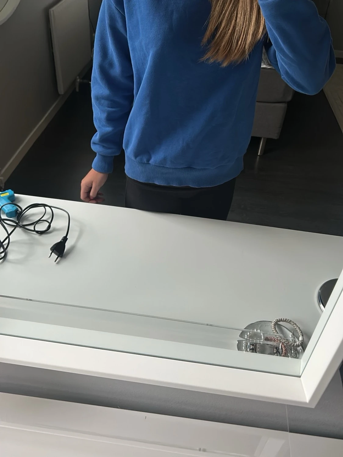 Blå basic sweatshirt