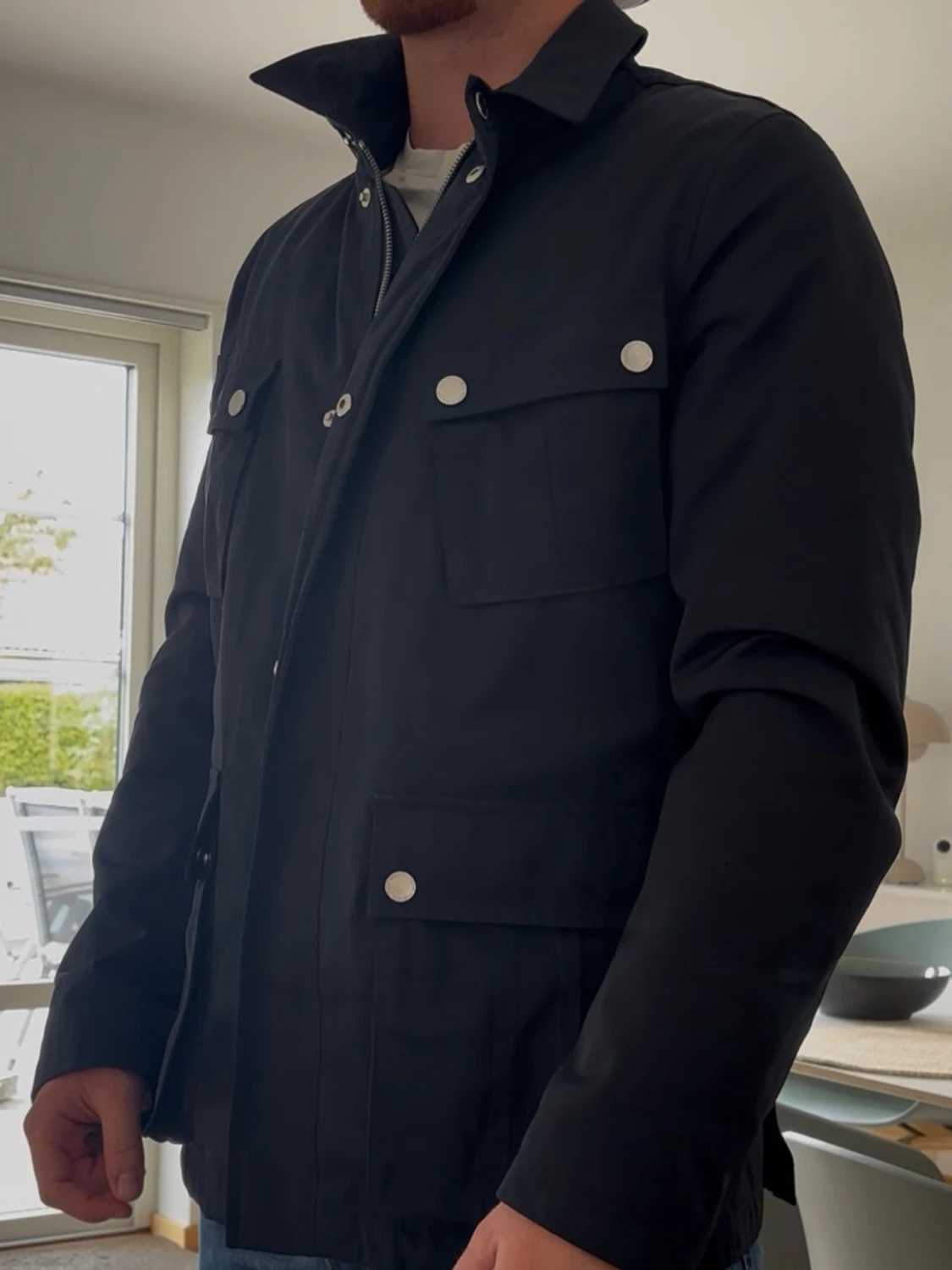 Marinblå fieldjacket  - 1