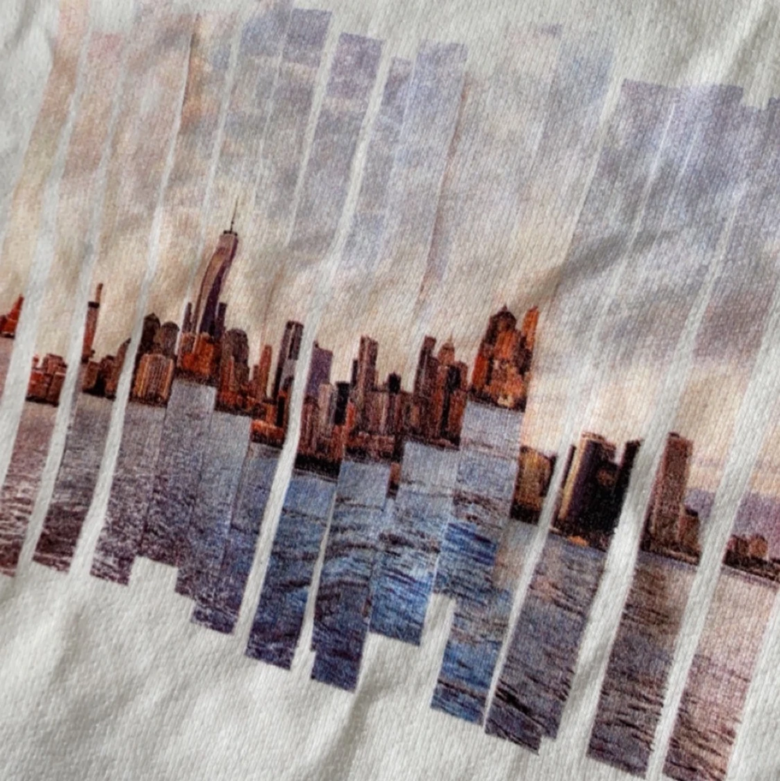 Sweater med tryck, mönster vit strl S - 91