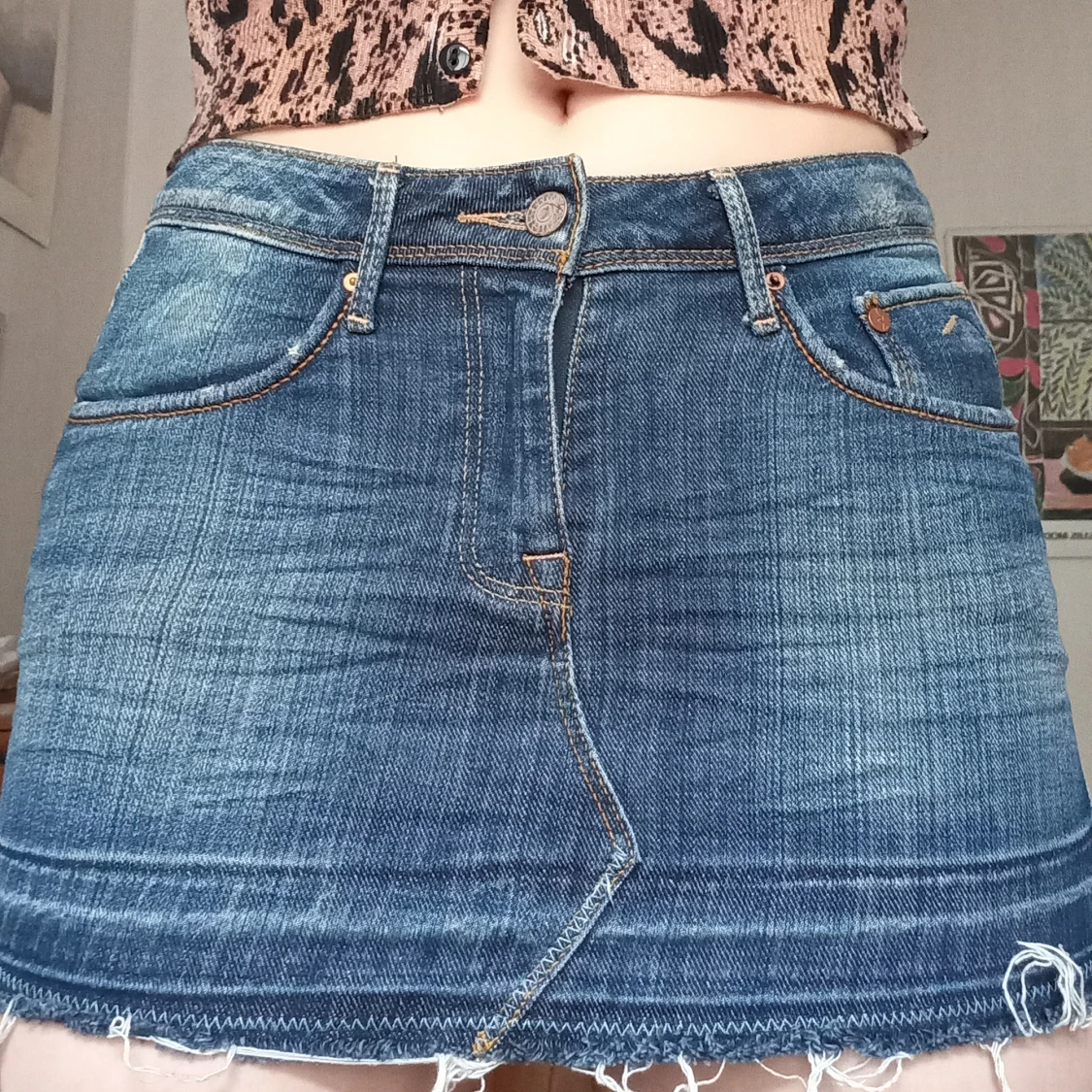 Mini jeanskjol 